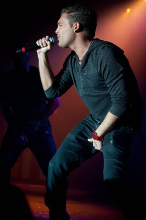 LINCOLN, CA - February 24: Russell W performs with K-Pop artists Aziatix, Blush, and Iammedics...