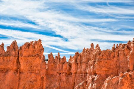 Unique rock formations in Bryce Canyon located in Utah, United States.の写真素材