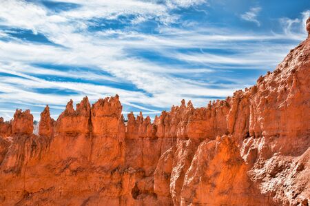 Unique rock formations in Bryce Canyon located in Utah, United States.の写真素材