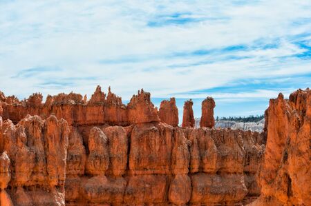 Unique rock formations in Bryce Canyon located in Utah, United States.の写真素材
