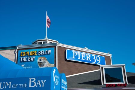 San Francisco, CA - February 03: Pier 39 is one of San Francisco's most popular tourist attractionsのeditorial素材