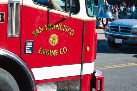 san Francisco, CA - February 03: Engine 13 from San Francisco's fire department located at...