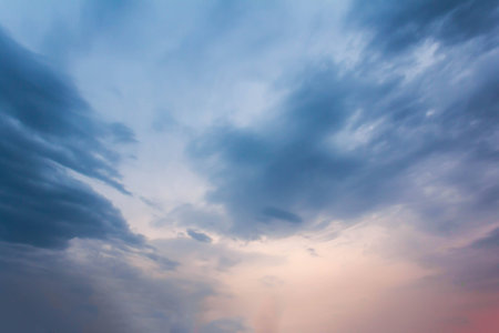 Beautiful nature background. Colorful sunset. Dramatic sky.