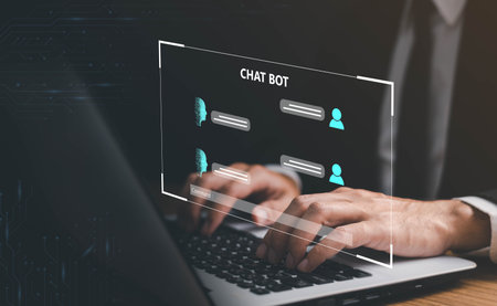 Chat with AI, Artificial Intelligence. man using technology smart robot AI, artificial intelligence...