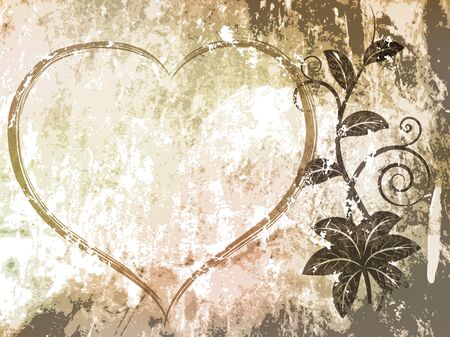 Floral grunge background illustration.のイラスト素材