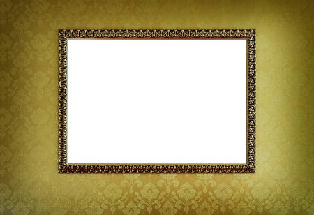 Grunge gold frameの写真素材