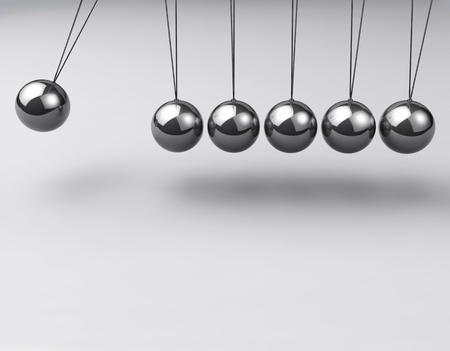 Newton's cradle, balancing ballsの写真素材