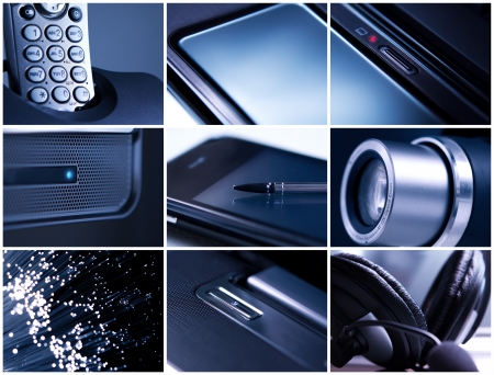 Technology collageの写真素材