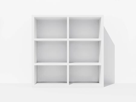 Empty bookshelfの写真素材