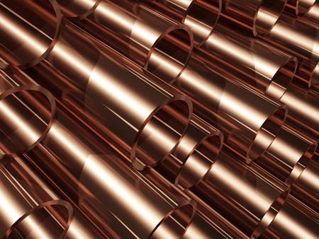 Copper pipesの写真素材
