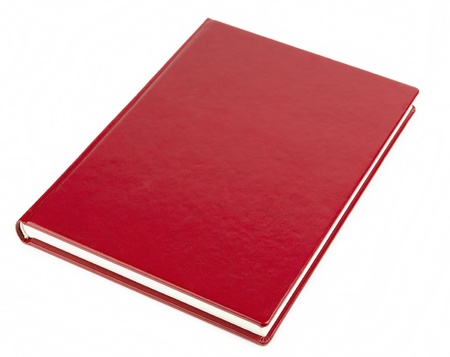 Red blank book on whiteの写真素材