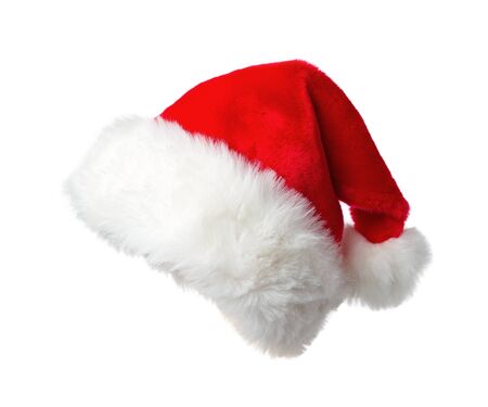 Santa hat isolated on white backgroundの写真素材
