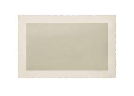 Old photo isolated on white with clipping path for the insideの写真素材