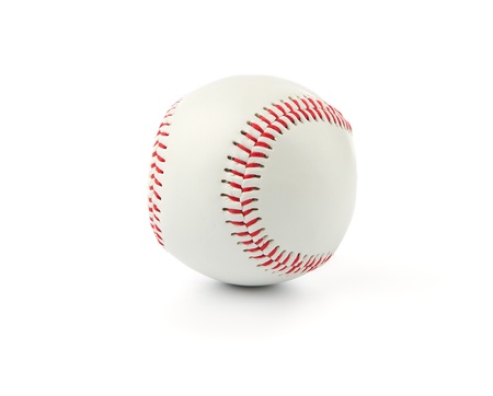 All in focus baseball isolated on white backgroundの写真素材