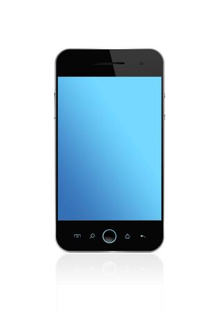 Smart phone isolated on white の写真素材