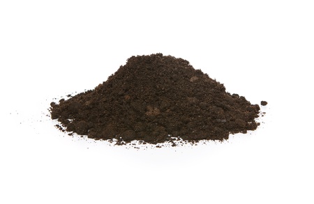Pile Of Soil Isolated On White Backgroundの写真素材