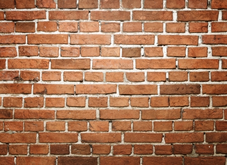Grunge red brick wall with copy spaceの写真素材