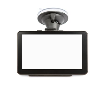Blank GPS device isolated on white backgroundの写真素材