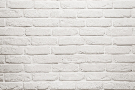 Empty white brick wall texture, background with copy spaceの写真素材