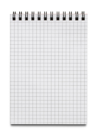 Blank notebook isolated on white background with copy spaceの写真素材