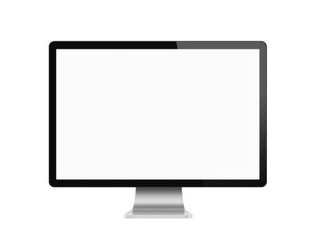 Blank modern computer monitor isolated on white backgroundの写真素材