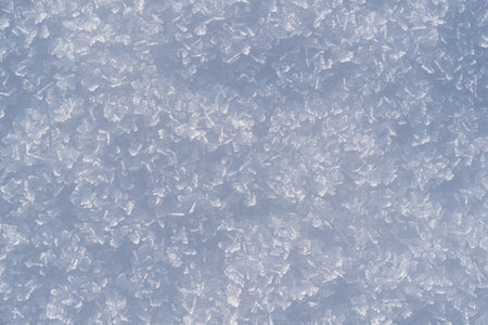 Ice crystals, hoar frost background, texture with copy spaceの写真素材