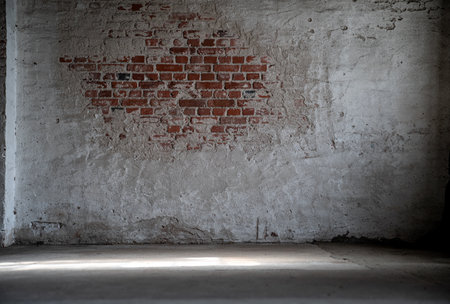 Empty old, grunge room background with copy spaceの写真素材