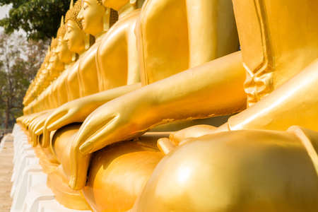gold hand of image buddhaの写真素材