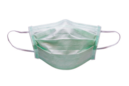 Protective face mask on white background