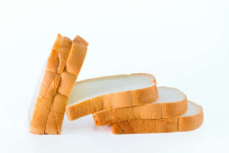 slice of bread isolated white background.