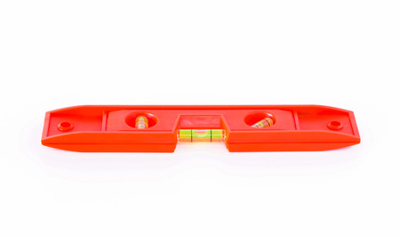 Measure water level on a white background.