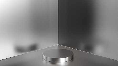 Gold corner background, 3D Renderの写真素材