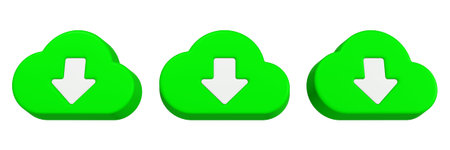 Cloud computing icon set isolated on a white background.