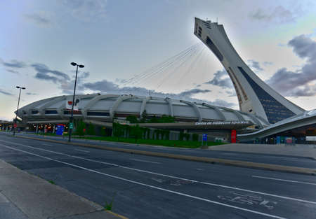 Montreal, QC - Canada 7/20/2020: Montreal Olympic stadiumのeditorial素材