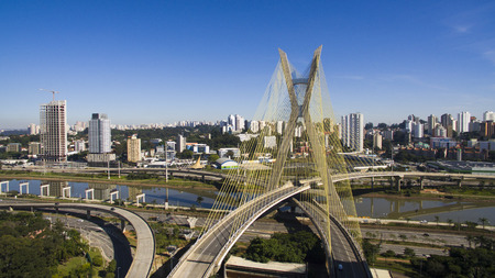 steel cable bridge in south americaのeditorial素材