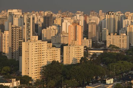 Large buildings in the city of Sao Paulo Brazilのeditorial素材