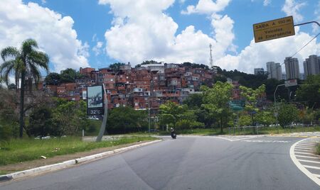 Slum in Sao Paulo Brazilの写真素材