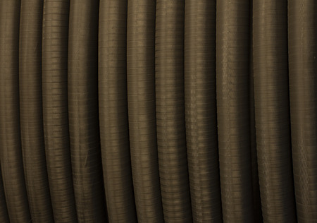 Flexible yellow pipe, design, background and surface