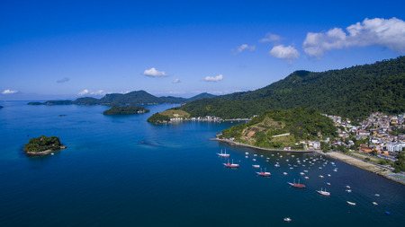 Blue sea and wonderful landscapes, Angra dos Reis, Rio de Janeiro state Brazil South Americaの写真素材