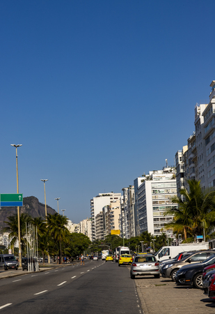 Cities with special architectures. Copacabana Beach, Rio de Janeiro Brazil South Americaのeditorial素材