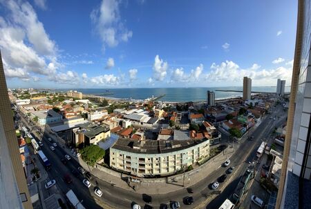 Panoramic view of beautiful cities. Fortaleza city, Ceara state of Brazil, South America.