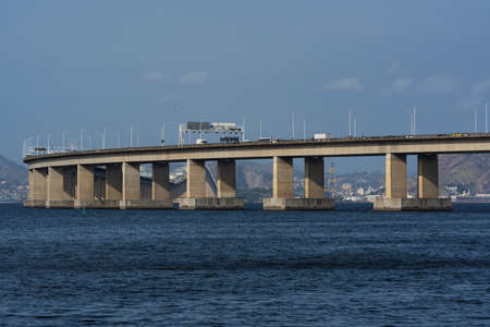 Bridge Across the Sea. Presidente Costa e Silva Bridge, popularly known as Rio-Niteroi Bridge.の写真素材