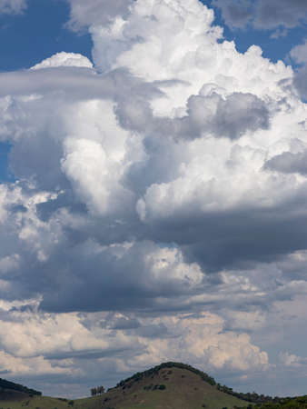 Beautiful cloud on the hill.の写真素材