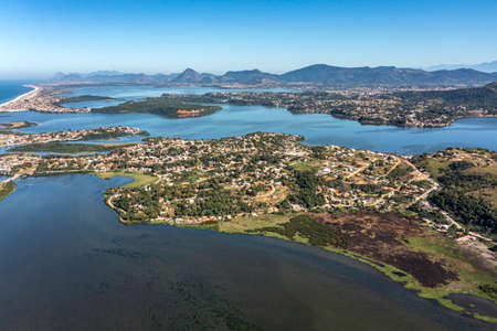 The wonderful cities and beaches. Marica beach and city, Rio de Janeiro state, Brazil.の写真素材