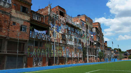 Slums around the world. Moon Hill community. Sao Paulo city, Brazil.のeditorial素材