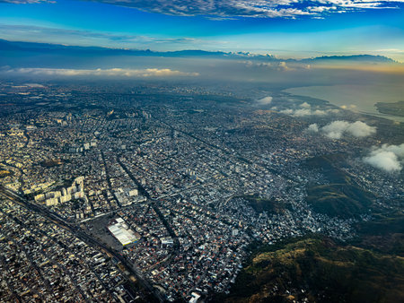 Aerial view of the city of Rio de Janeiro, Brazil. South America.の写真素材