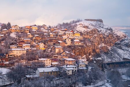 A serene view of Sarajevo city during the winter.のeditorial素材