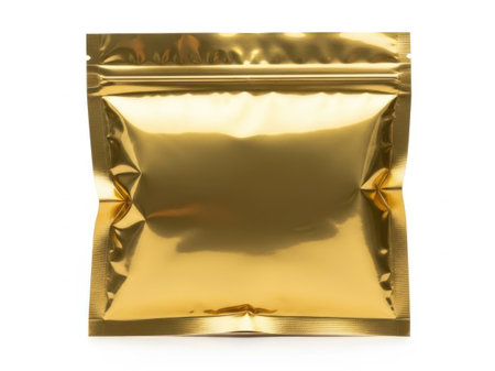 Empty gold foil pouchの素材