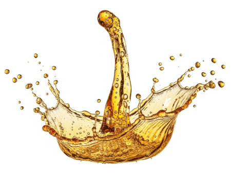 Golden liquid splashの素材