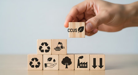 CCUS Concept Sustainable solution Eco-friendly practices Carbon reduction initiativeの素材